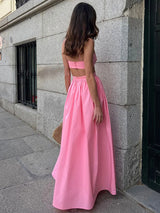 Spaghetti Strap Crop Top &  Maxi Skirt Set