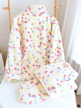 Colorful Dots Fleece Pajama Set