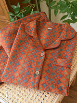 Small Flowers Cotton Pajama Set