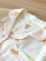 Cute Animal Long Sleeve Cotton Pajama Set