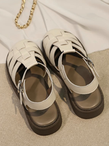 Plaited Leather Casual Sandals