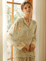 Saitn Magnolia Shirt Pajamas Set