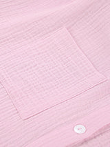 Ruffle Trim Pink Shirt & Shorts Lounge Set