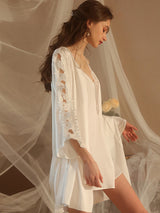 Satin Lace Spagehtti Strap Mini Nightgown