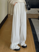 Drawstring Wide Leg Long Pants