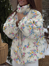 Zip-Up Printed Quilted Jacket