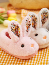 Kids Cute Rabbit Plush Cotton Slippers