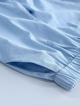 Ruffled Bubble Sleeve Two Piece Pants Set