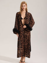 Kafiloe Leopard Leather Cuff Robe