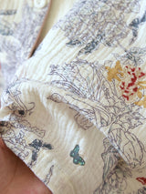 Vintage Print Cotton Pajama Set