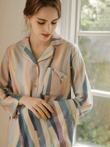 Vintage Painting Long Sleeve Pajamas