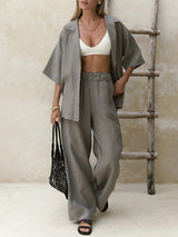 Button Down Shirt With Long Pants Set