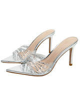 Rhinestone Pointed Toe High Heel Sandals