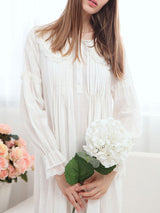 Doll Collar Lace Up Maxi Nightdress