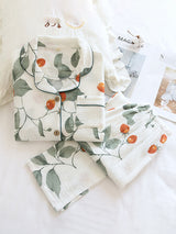 2Pcs Cherry Tomato Cotton Pajamas Set