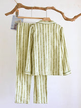 Green Leaves Cotton Pajama Set