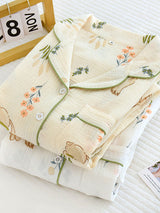 Cotton Cartoon Print Pajamas Set