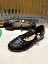 Rhombus Round Toe Ballet Flats