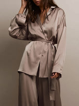 Satin Two Piece Lounge Set