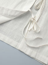 Lace-up Long Sleeve Shirt & Shorts Set