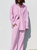 Long Sleeve Striped Shirt & Pants Set