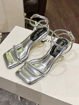 Buckle Ankle Strap Heel Sandals