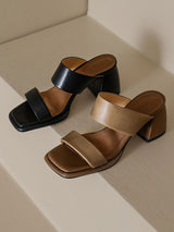 Square Toe Open Toe Sandals