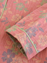 Retro Floral Cotton Pajama Set