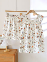 Cotton Tulip Short Sleeve Pajama Set