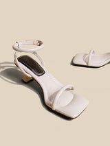 Buckle Ankle Strap Heel Sandals