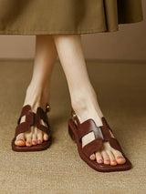 Open Toe Chunky Heel Sandals