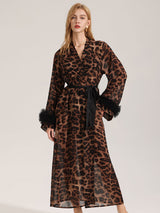 Kafiloe Leopard Leather Cuff Robe
