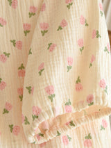 Cute Half Sleeve Pajamas Set