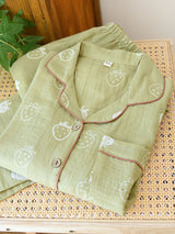 Strawberry Long Sleeve Cotton Pajama Set