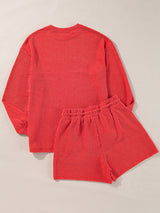 Kafiloe Merry Ribbed Lounge Shorts Set