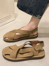 Leather Weaven Flat Sandals