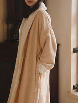 Kafiloe Thick Jacquard Sherpa Robe