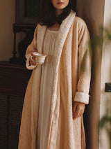 Kafiloe Thick Jacquard Sherpa Robe