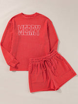 Kafiloe Merry Ribbed Lounge Shorts Set