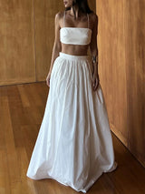 Spaghetti Strap Crop Top &  Maxi Skirt Set