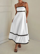 Wave Striped Sleeveless Maxi Dress