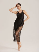 Kafiloe Lace Asymmetrical Slip Nightgown