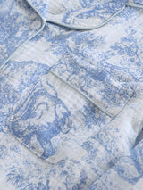 Vintage Printed Cotton Pajama Set
