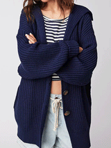 Chunky Knit Button Down Sweater Cardigan