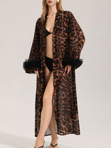 Kafiloe Leopard Leather Cuff Robe