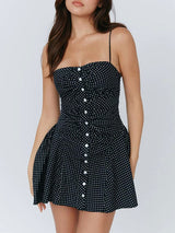 Polka Dot Flare Mini Dress