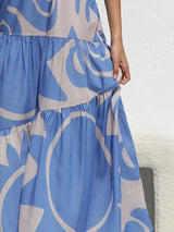 Printed Spaghetti Strap Maxi Dress