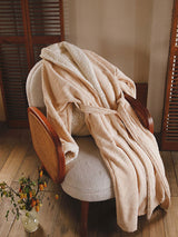 Kafiloe Thick Jacquard Sherpa Robe