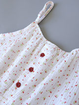 Small Flowers Sleeveless Pajama Set