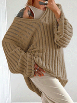 V Neck Loose Pullover Sweater